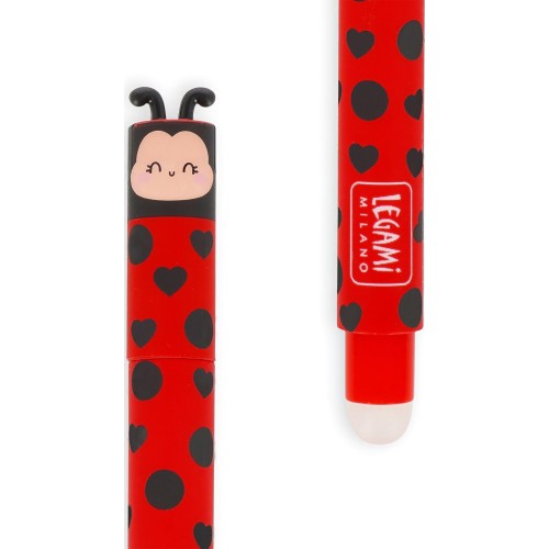 Legami get Lucky Ladybug Erasable Gel Pen - Erasable Pen ladybug EP0074 8052694116347