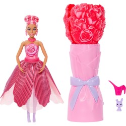 Mattel Barbie Petal Pop Scented Fashion Doll With Rose Dress, Reveal Accessories Like Bunny & More JMF59 194735375691