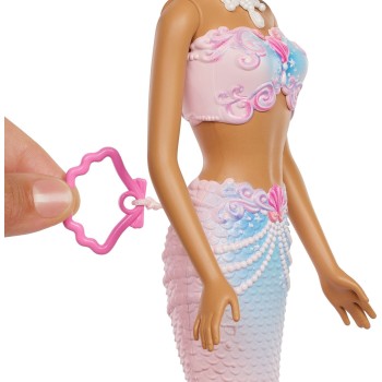 Mattel Barbie Bubble Sparkle Mermaid Doll With Bubble-Making Feature, Includes Bubble Solution & Hairbrush JLW56 194735370436