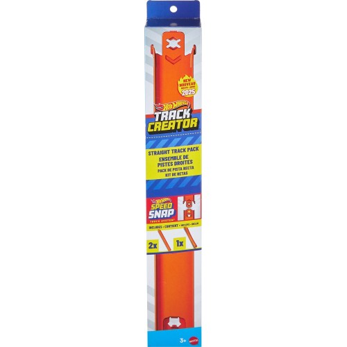 Mattel Hot Wheels Track Creator Straight Track Pack, 3 Feet of Speed Snap Track & 2 Adapters JDW41 194735289738