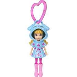 Mattel Polly Pocket Doll, 3-inch Doll With Keychain and Fashion Accessories, Travel Toys JMN38 / JKC59 194735382019