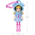 Mattel Polly Pocket Doll, 3-inch Doll With Keychain and Fashion Accessories, Travel Toys JMN38 / JKC59 194735382019