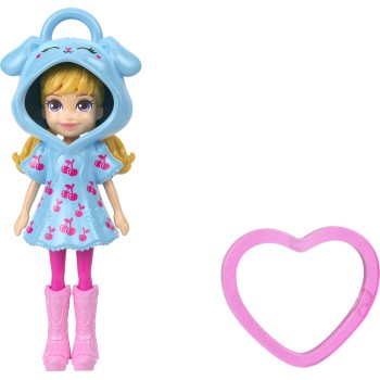 Mattel Polly Pocket Doll, 3-inch Doll With Keychain and Fashion Accessories, Travel Toys JMN38 / JKC59 194735382019