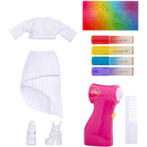 MGA Entertainment Rainbow High AIR-BRUSH ΧΡΩΜΑΤΙΖΩ κούκλα ΜΩΒ ΜΑΤΙΑ 543350 035051543350