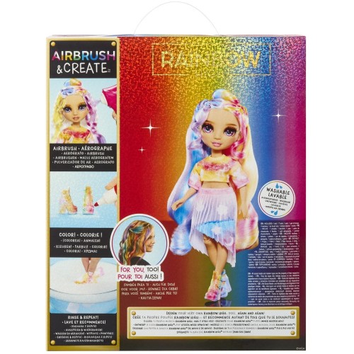 MGA Entertainment Rainbow High AIR-BRUSH ΧΡΩΜΑΤΙΖΩ κούκλα ΜΩΒ ΜΑΤΙΑ 543350 035051543350