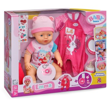 MGA Entertainment Baby born ΕΜΜΑ Διαδραστική κούκλα με αξεσουάρ και φορμάκι 43cm 840504 4001167840504