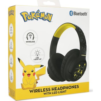 otl technologies otl  pk1200 pokemon pikachu wireless headphones with led light up feature -  5055371629904