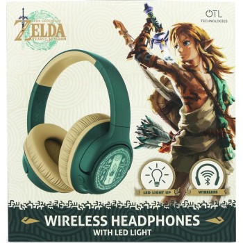 otl technologies Otl Zd1143 Legend Of Zelda Led Φωτίζει Ασύρματα / Ενσύρματα Over Ear Ακουστικά Με 50 Ώρες Λειτουργίας Πράσινα  