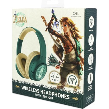 otl technologies Otl Zd1143 Legend Of Zelda Led Φωτίζει Ασύρματα / Ενσύρματα Over Ear Ακουστικά Με 50 Ώρες Λειτουργίας Πράσινα  
