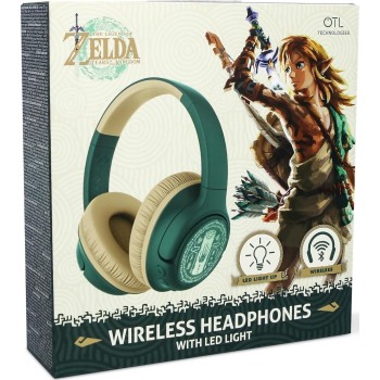 otl technologies otl  zd1143 legend of zelda led light up foldable wireless headphones green  5055371627146
