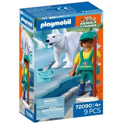 Playmobil Zoo: Polar Bear And Zookeeper 72090 4008789720900