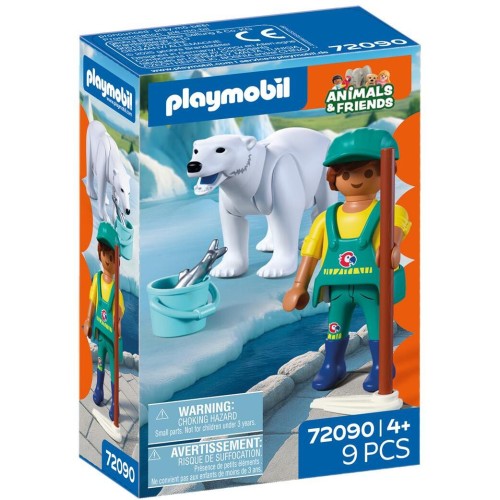 Playmobil Πολική Αρκούδα Και Φροντιστής 72090 4008789720900