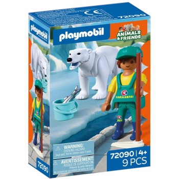 Playmobil Zoo: Polar Bear And Zookeeper 72090 4008789720900