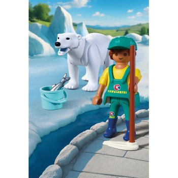 Playmobil Zoo: Polar Bear And Zookeeper 72090 4008789720900
