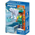 Playmobil Πολική Αρκούδα Και Φροντιστής 72090 4008789720900