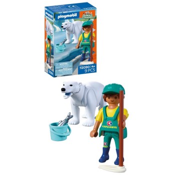 Playmobil Zoo: Polar Bear And Zookeeper 72090 4008789720900