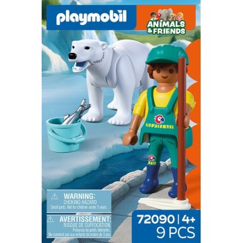 Playmobil Zoo: Polar Bear And Zookeeper 72090 4008789720900