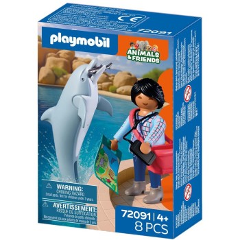 Playmobil Zoo: Dolphin And Visitor 72091 4008789720917