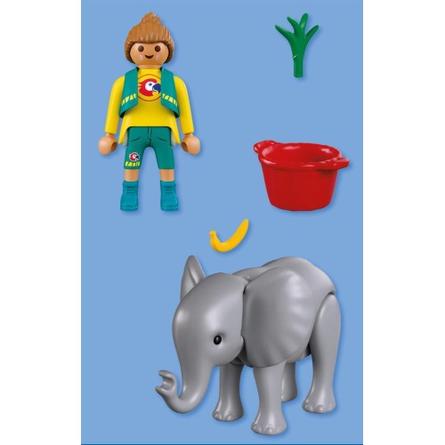 Playmobil Zoo: Baby Elephant And Zookeeper 72092 4008789720924