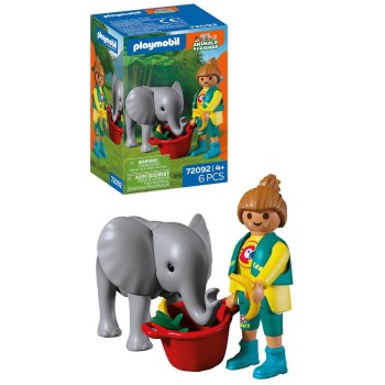 Playmobil Zoo: Baby Elephant And Zookeeper 72092 4008789720924