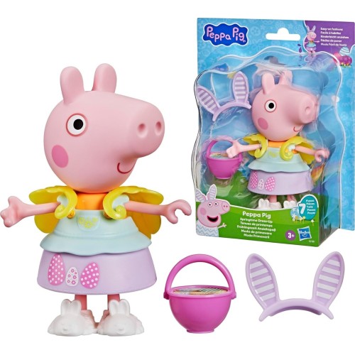 Hasbro peppa pig peppa pig spring  dressing fun figure with 6 accessories, easy to G2180 5010996357380