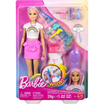 Mattel Barbie Rainbow Sparkle Hair Fashion Doll With Extra-long Hair and 12 Styling Accessories JJP07 