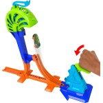 Mattel Hot Wheels Stunt Tracks Power Launch Champion Track Set & 1:64 Scale Die-cast Toy Car JLM90 / JHK75 
