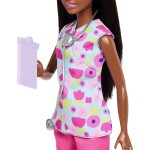 Mattel Barbie Careers Baby Doctor Playset With Brunette Fashion Doll, 2 Baby Dolls, Exam Table & Accessories JCR71 / JMK13 