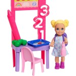 Mattel Barbie Careers Teacher Playset With Fashon Doll, Toddler Doll, Classroom Board & Accessories JCR71 / JMK17 