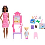 Mattel Barbie Careers Teacher Playset With Fashon Doll, Toddler Doll, Classroom Board & Accessories JCR71 / JMK17 