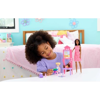 Mattel Barbie Careers Teacher Playset With Fashon Doll, Toddler Doll, Classroom Board & Accessories JCR71 / JMK17 