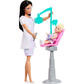 Mattel Λαμπάδα barbie σετ επαγγέλματα με παιδακια 6 σχέδια careers dentist doll σετ επαγγέλματα με παιδακια 6 σχέδια careers den