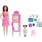 Mattel Barbie Careers Teacher Playset With Fashon Doll, Toddler Doll, Classroom Board & Accessories JCR71 / JMK16 