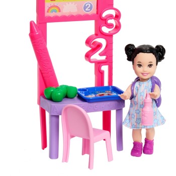 Mattel Barbie Careers Teacher Playset With Fashon Doll, Toddler Doll, Classroom Board & Accessories JCR71 / JMK16 