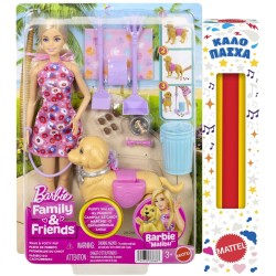 Mattel Barbie “malibu” Walk & Potty Pup Toy Set, Includes Doll, Walking Pet Dog With Potty Feature, & Accessories JJB46 