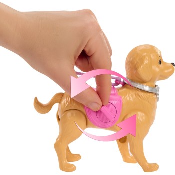 Mattel Barbie “malibu” Walk & Potty Pup Toy Set, Includes Doll, Walking Pet Dog With Potty Feature, & Accessories JJB46 