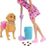 Mattel Barbie “malibu” Walk & Potty Pup Toy Set, Includes Doll, Walking Pet Dog With Potty Feature, & Accessories JJB46 