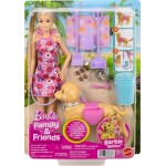 Mattel Barbie “malibu” Walk & Potty Pup Toy Set, Includes Doll, Walking Pet Dog With Potty Feature, & Accessories JJB46 