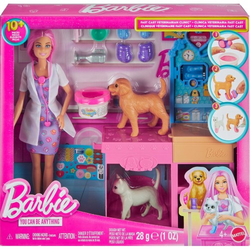 Mattel Λαμπάδα barbie ιατρείο για ζωάκια JFX93 