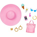Mattel Blonde Barbie Doll With Swimsuit and Beach-themed Accessories HPL73 