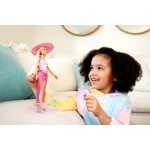 Mattel Blonde Barbie Doll With Swimsuit and Beach-themed Accessories HPL73 