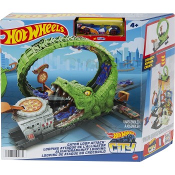 Mattel Λαμπάδα hot wheels hw city- πίστες με θηρία gator loop attack , pla HDR29 / HKX39 