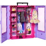Mattel Barbie Ultimate Closet Doll and Playset Portable Fashion Toy With Doll, Clothes and Accessories HJL66 