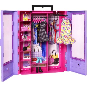 Mattel Λαμπάδα barbie ντουλάπα με κούκλα HJL66 