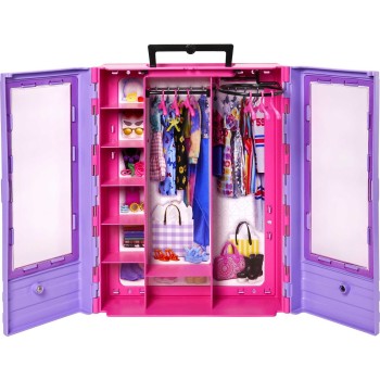 Mattel Λαμπάδα barbie ντουλάπα με κούκλα HJL66 