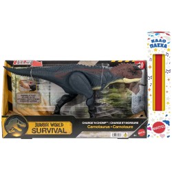 Mattel Jurassic World Charge N Chomp Carnotaurus Running Roaring Dinosaur Action Figure, Digital Play JKG85 