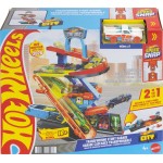 Mattel Λαμπάδα hot wheels hw city- πολυμορφικό γκαράζ - πίστα JHL94 