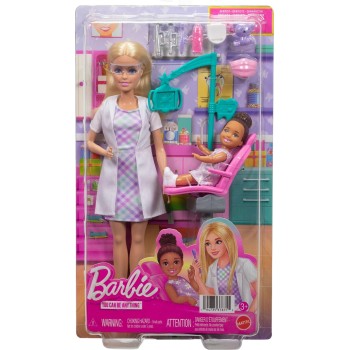 Mattel Λαμπάδα barbie σετ επαγγέλματα με παιδακια 6 σχέδια careers dentist doll σετ επαγγέλματα με παιδακια 6 σχέδια careers den
