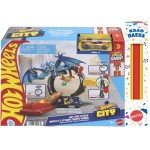 Mattel Hot Wheels City Bat Loop Attack Playset & 1:64 Scale Toy Car, Featured in the Series “let’s Race” HDR29 / HTN78 
