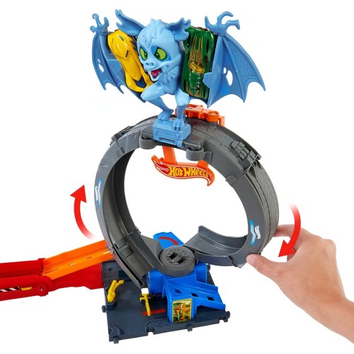 Mattel Λαμπάδα hot wheels hw city- πίστες με θηρία bat loop attack HDR29 / HTN78 